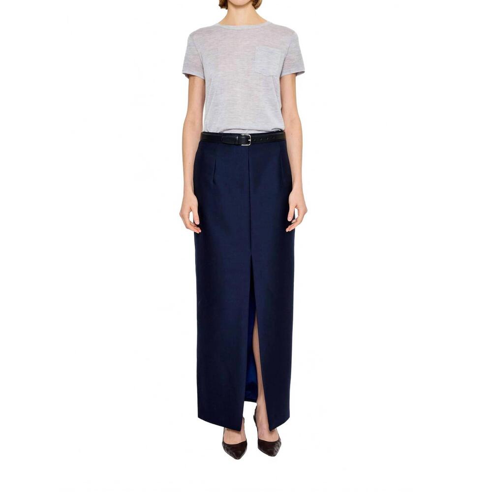 NEW ARCH4 CASHMERE shia short sleeve top in icy grey melange